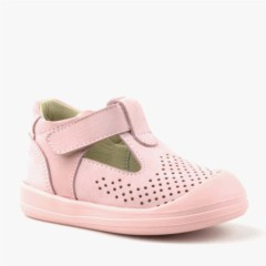 Baby Girl Shoes - Shaun Genuine Leather Pink Anatomic Baby Sandals 100352388 - Turkey