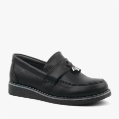 Classical - Black Matte Loafer Kids School Shoes 100352410 - Turkey