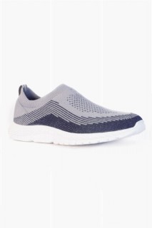 Shoes - Men's Gray Casual Double Color Knitwear Shoes 100350792 - Turkey