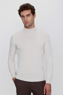 Fisherman's Sweater - Pull en maille à col roulé pour homme, coupe dynamique, beige 100345145 - Turkey