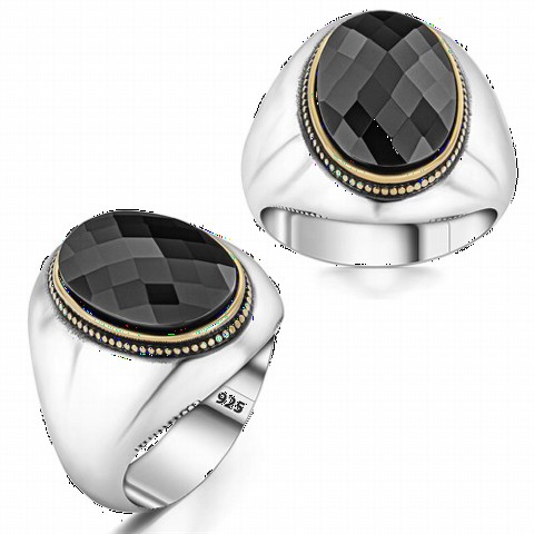 Zircon Stone Rings - Plain Silver Ring With Zircon Stone 100350299 - Turkey