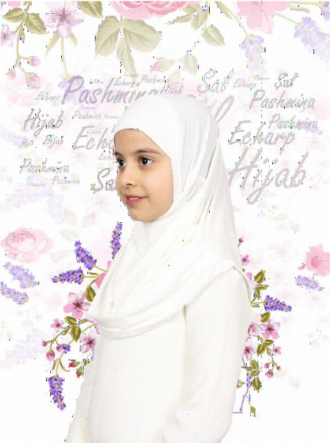 Girls Hijab - سفید - کد: 78-42 - Turkey