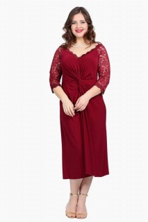 Short evening dress - Plus Size Evening Dress 100276121 - Turkey