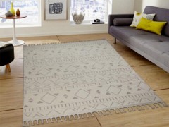 Carpet - Asel Trigon Cream Beige Rectangle Rug 160x230cm 100332657 - Turkey