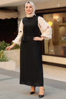 Clothes - Black Hijab Dress 100344972 - Turkey