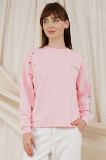 Sweatshirt - Damen-Sweatshirt mit Laserschnitt 100326325 - Turkey