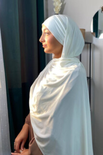 Sandy Premium - Hijab prêt à nouer blanc cassé - Turkey