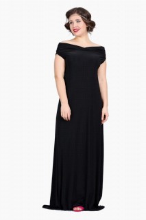 Plus Size Evening Dress with Kissing Collar 100275973