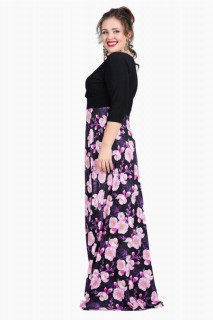Plus Size Evening Dress Long Dress Purple Floral 100276138