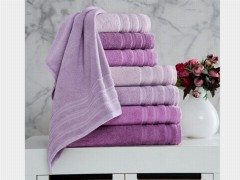 Dowry Towel - Rainbow Hand Face Towel Set of 4 Purple 100259684 - Turkey