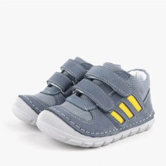 Genuine Leather Grey First Step Unisex Baby Shoes 100316955