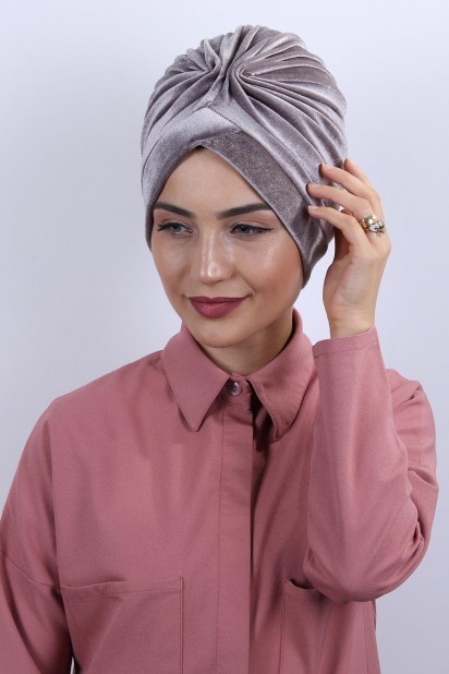 Woman - Velours Nevru Bonnet Vison - Turkey