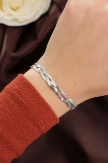 Bracelet - Steel Silver Color Spiral Bracelet 100319927 - Turkey