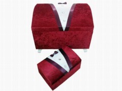 Dowry box - Noeud papillon figuré marié 2 pcs dot poitrine bordeaux rouge 100331584 - Turkey