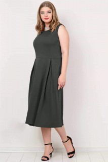 Short evening dress - Plus Size Kleid mit Tasche 100276058 - Turkey