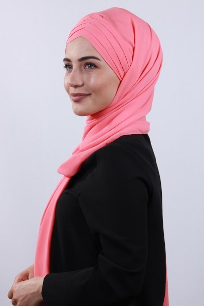 4 Draped Hijab Shawl Pink 100285085
