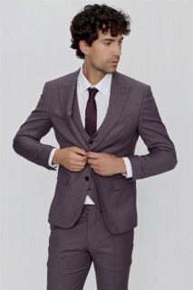 Men's Plum Small Black Vest Slim Fit Slim Fit 6 Drop Suit 100350995