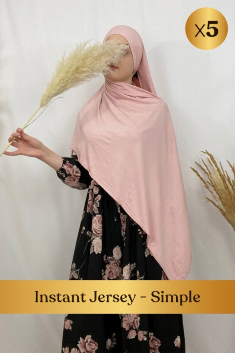 Ready to wear Hijab-Shawl - حجاب قطن جاهز لللبس - ٥ عدد بالكرتون - Turkey