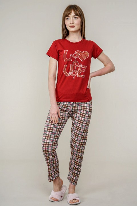 Pajamas - Women's Printed Pajamas Set 100325954 - Turkey