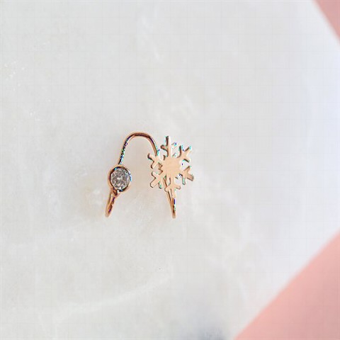 Single Snowflake Silver Women's Cartilage Earrings 100347399