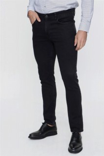 pants - Men Black Casandra Slim Fit Slim Fit 5 Pocket Jean Trousers 100351338 - Turkey