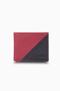 Wallet - Rouge mat - Portefeuille horizontal en cuir noir 100345722 - Turkey