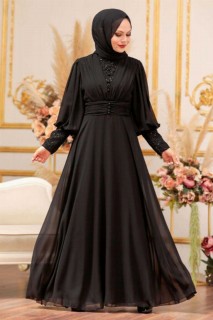 Evening & Party Dresses - فستان سهرة حجاب أسود 100338277 - Turkey