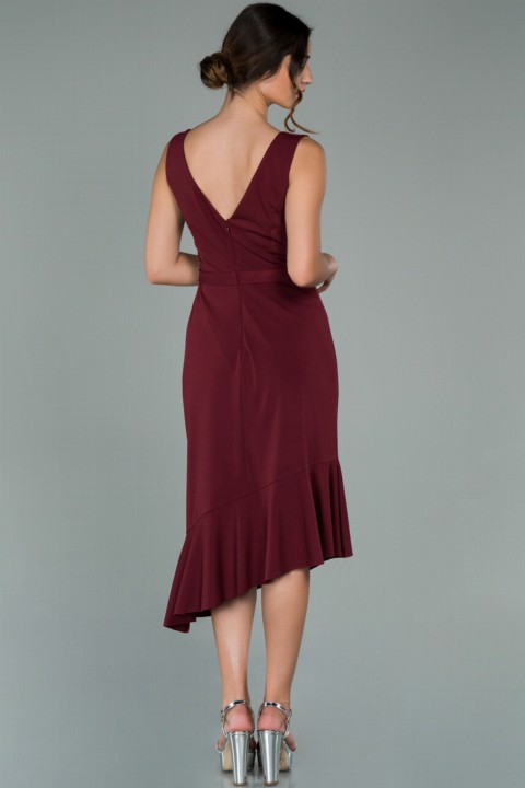 Evening Dress Sleeveless Skirt Frilly Crepe Invitation Dress 100297171