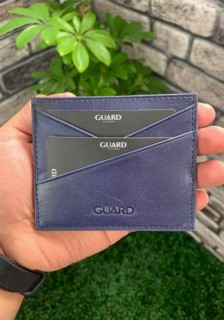 Wallet - Guard Antique Navy Blue Genuine Leather Card Holder 100346100 - Turkey