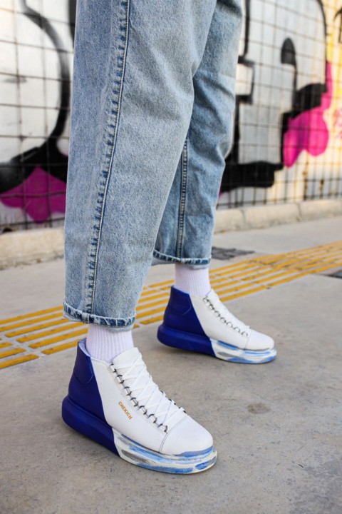 Men's Shoes WHITE / BLUE 100342326