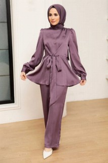 Outwear - Lila Hijab Suit Dress 100340649 - Turkey