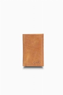 Wallet - Antique Taba Slim Mini Leather Men's Wallet 100346234 - Turkey