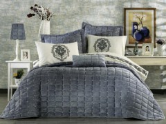 Ruby Luxury Velvet Quilted 11 Piece Bridal Set Navy Blue 100329189