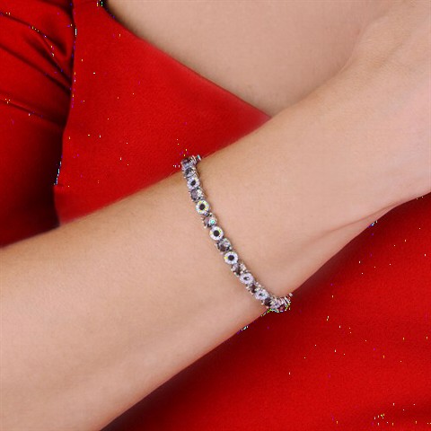 Round Zultanite Stone Women's Sterling Silver Bracelet 100349639