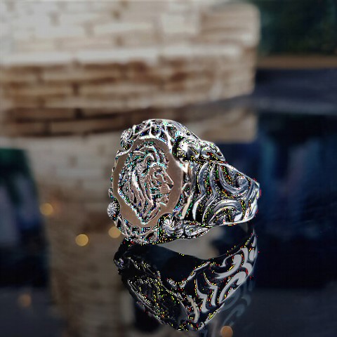 Lion Mane Men's Sterling Silver Ring 100349745