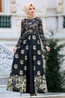 Wedding & Evening - Robe de soirée Hijab noire 100299381 - Turkey
