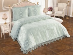 Bedding - French Guipure Dowry Pique Set Cloud Water Green 100259570 - Turkey