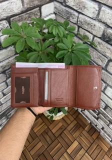 Multi-Compartment Tobacco Leather Women's Wallet 100345717