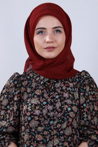 Woman Hijab & Scarf - Princess Scarf Claret Red 100282831 - Turkey