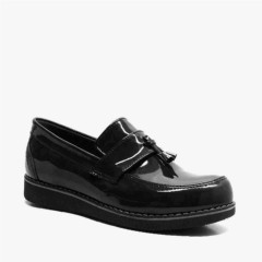 Sport - حذاء مدرسي من الجلد الأسود براءات الاختراع لوفر للأولاد 100278804 - Turkey