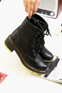 Mango Black Leather Boots 100343136