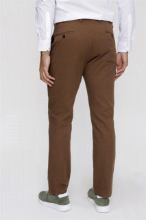Men Camel Glasgow Dynamic Fit Casual Side Pocket Cotton Linen Trousers 100351266