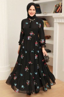 Woman Clothing - Robe hijab noire 100340653 - Turkey
