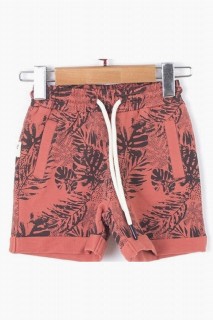 Baby Boy Palm Orange Shorts Set 100327883