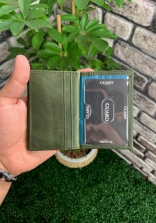 Antique Green Leather Card Holder 100345850