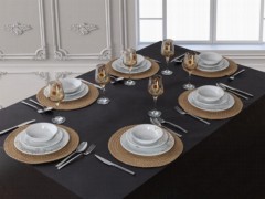 Living room Table Set - Dowry Land Jasmine 3-teiliges Schlafzimmerset Creme Silber 100331747 - Turkey