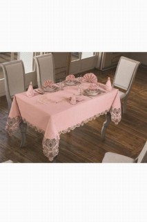 French Guipure Jasmine Velvet Single Table Cloth Powder 100330318