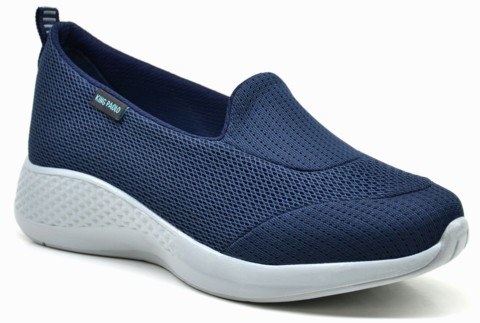 Sneakers & Sports -  كحلي - حذاء نسائي ، قماش 100325137 - Turkey