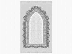 Prayer Rug - Sajjade - Tapis de prière en velours simple gris 100260442 - Turkey