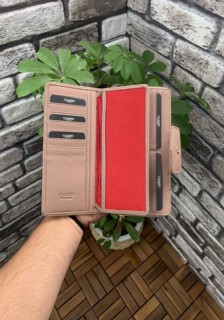 Powder Zippered and Leather Pleated Hand Portfolio 100345731